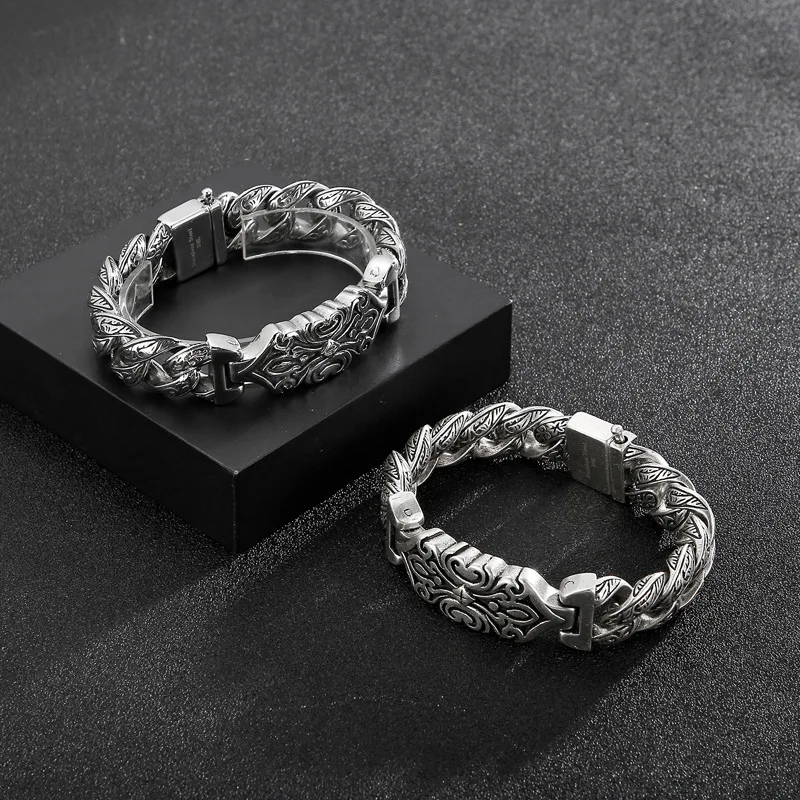 Retro New Jewelry Trendy Personality Dominant Pattern Cross Bracelet for Men gift Dropshipping
