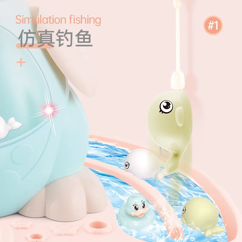 Tiktok est le même type de caneton qui peut pondre des œufs. Jouets de pêche magnétiques électriques pour enfants, 1, 2, 3 ans