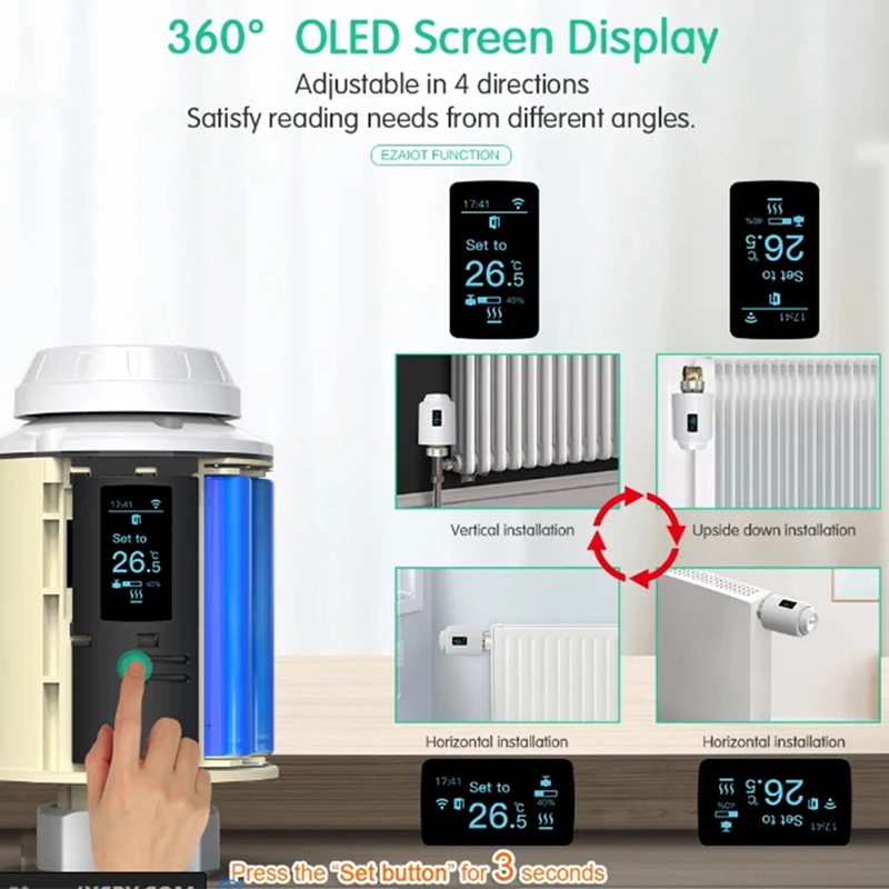 Wifi Thermostat Thermostatic หัววาล์วหม้อน้ํา Actuator อุณหภูมิความร้อน Controller Alexa
