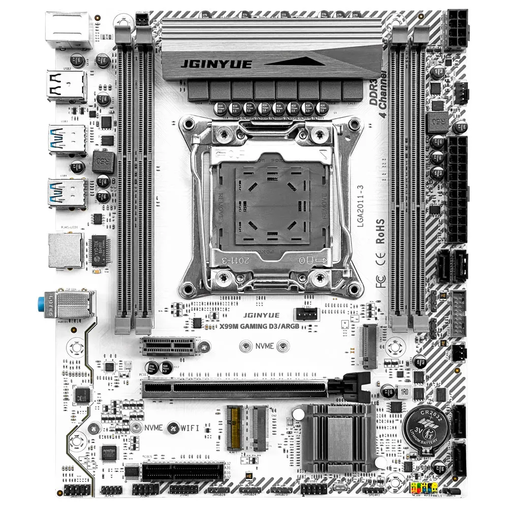 JGINYUE X99M GAMING D3 DDR3 four channels ARGB motherboard For Gaming Desktop