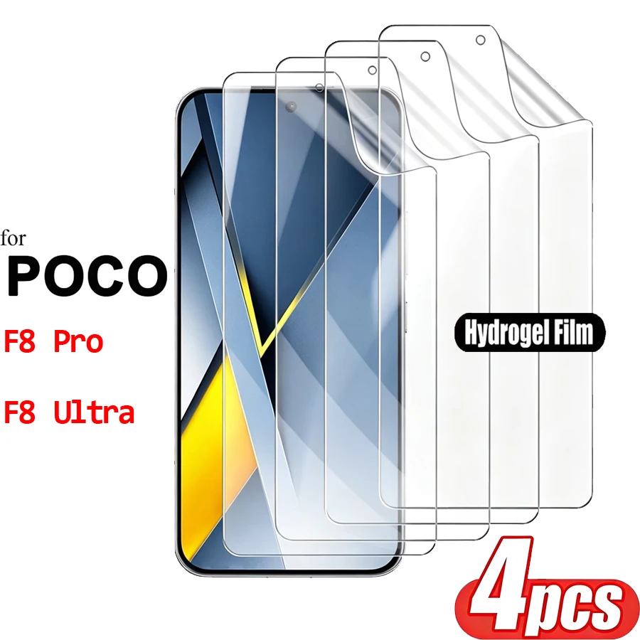 

4PCS Matte Hydrogel Film for POCO F8 Pro Screen Protector for POCO F8 Ultra Soft Protective Film