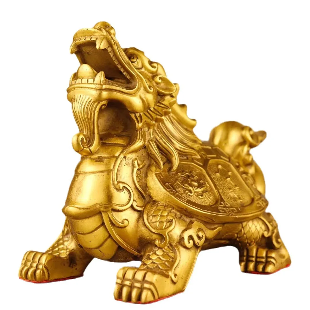 

Brass Sifang Divine Beast, Dragon Turtle Fulu, Four Spirits Dragon Turtle, Seven Stars and Four Patterns God Overlord