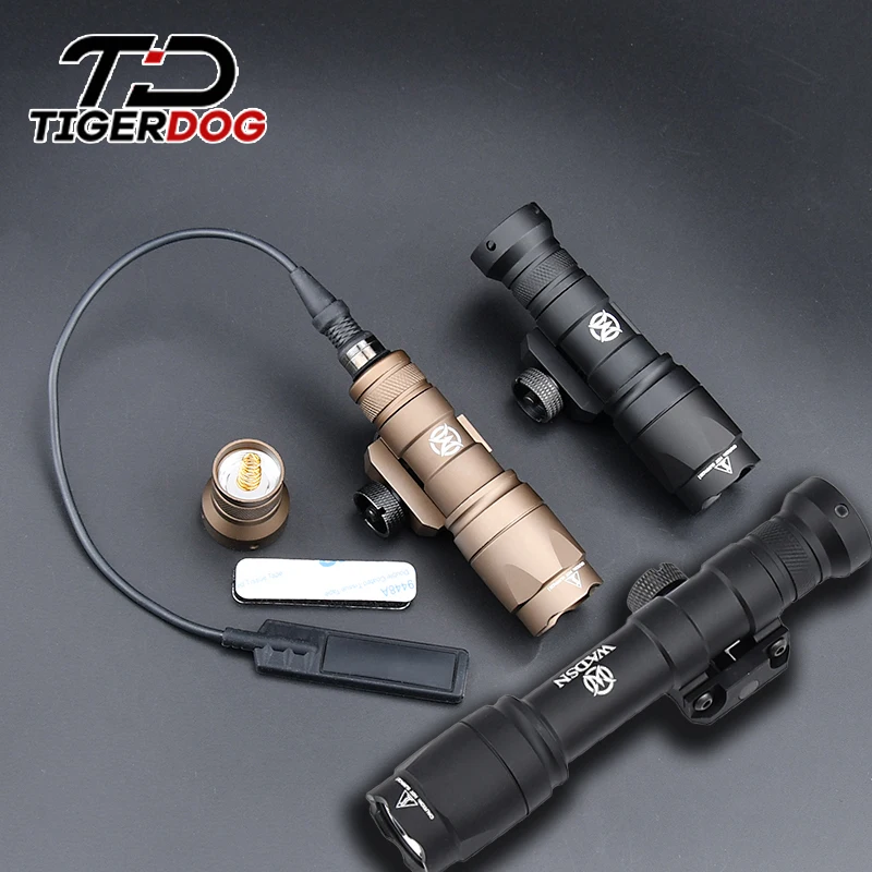 

WADSN M300A M600C Tactical Flashlight 400lm/600lm White LED Light Fit 20mm Rail Hunting AR15 Rifle Weapon Airsoft Accessories