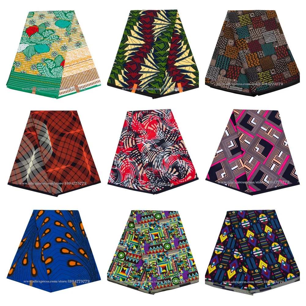 

100% Cotton Ankara African Real wax Prints Fabric Ghana Wax High Quality Nigeria Style Batik Wax Fabric