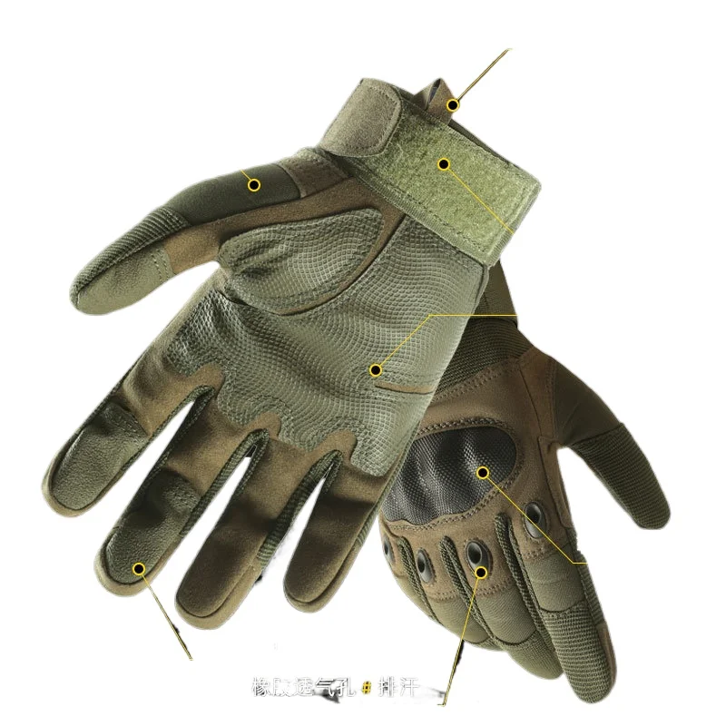 ถุงมือผู้ชายรถจักรยานยนต์หน้าจอสัมผัสถุงมือขี่มอเตอร์ไซด์อุปกรณ์ป้องกันเต็มนิ้ว Guantes Moto อุปกรณ์ป้องกันสีดํา