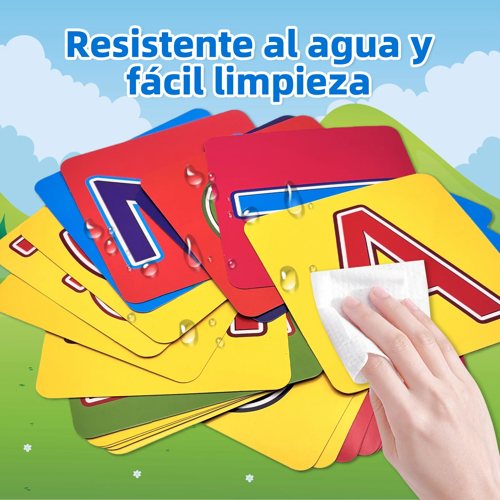 Colorful Tarjetas para bebés: Spanish Alphabet Cards for Infant Education