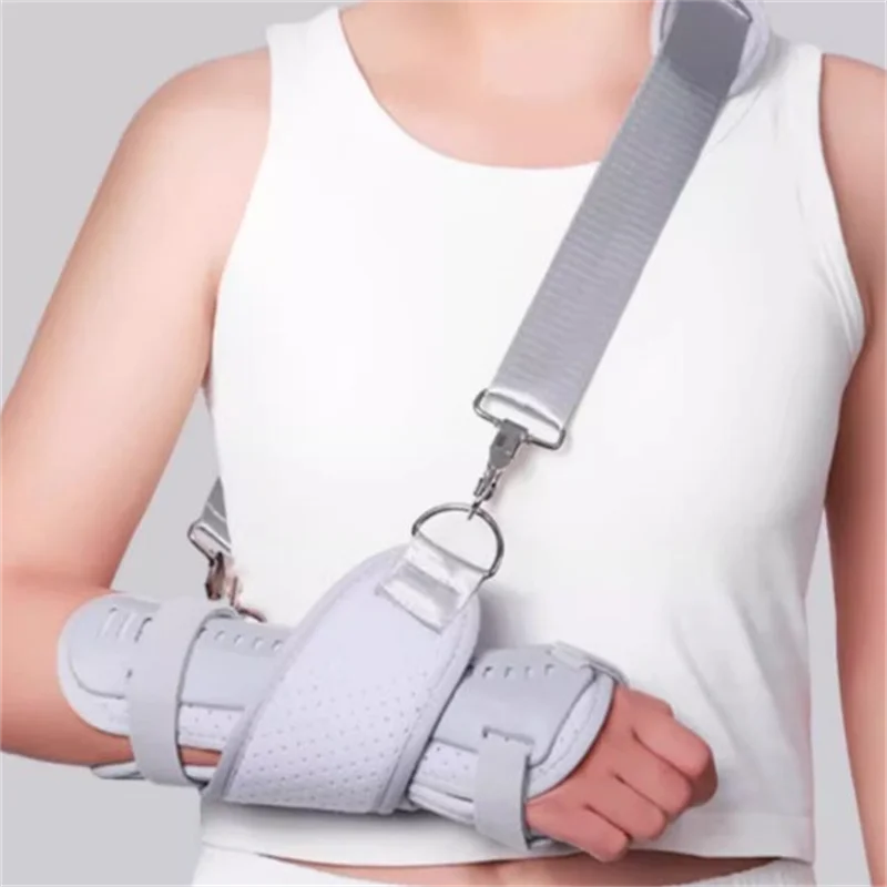 Wrist Fracture Splint Brace with Shoulder Sling Breathable Hand Support for Sprain Arthritis Tendonitis Adult Left Right Hand