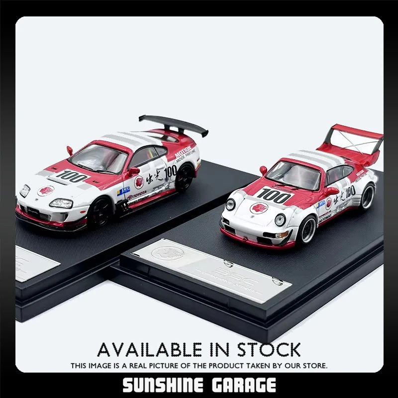 

BSC TM в наличии 1:64 RWB 964 Supra A80, фигурка мотоцикла, литая под давлением диорама, коллекция моделей автомобилей, миниатюрные игрушки, время Micro