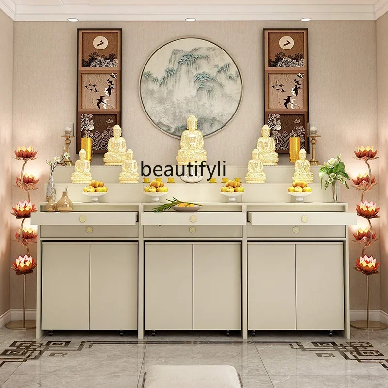 

ls 42Buddhist hall worship table God main table Household Buddha offering cabinet Incense table