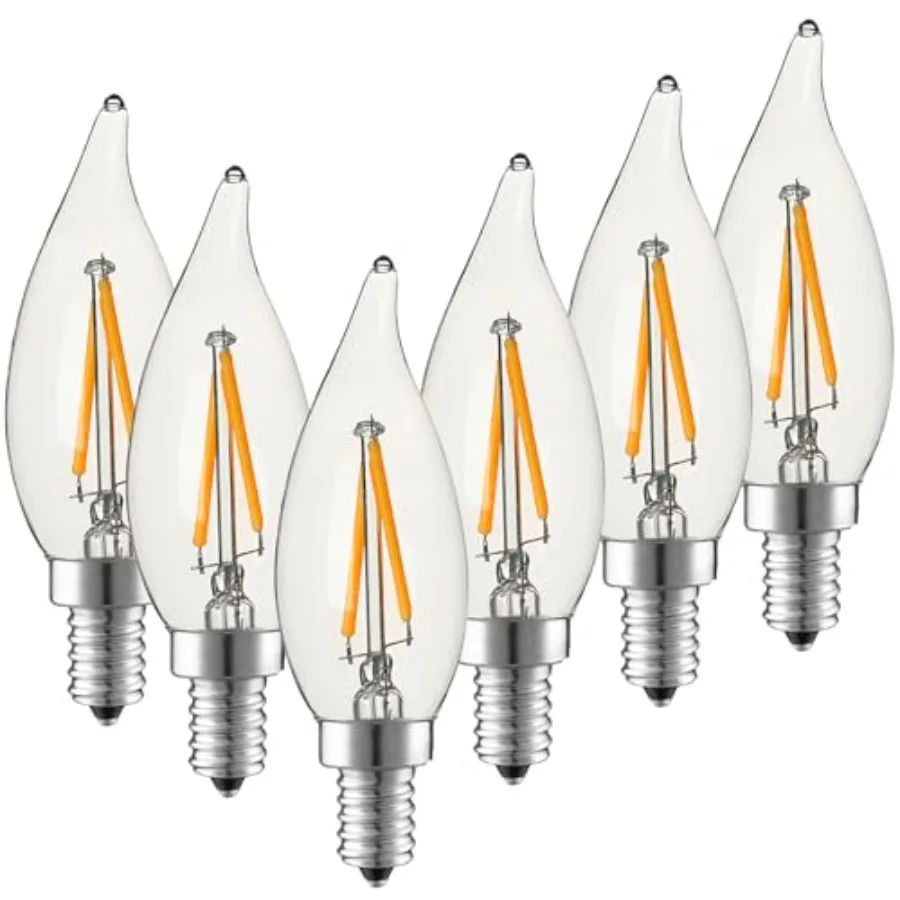 Dimmable LED Candelabra Vintage Chandelier Bulb