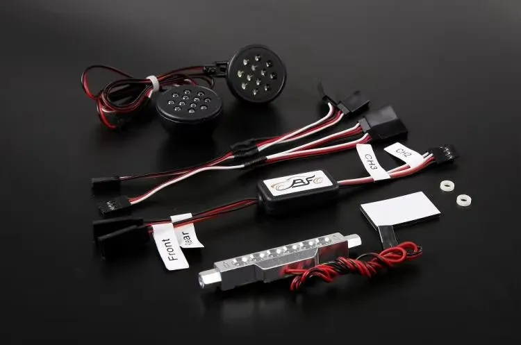 CNC precision machining full metal lamp holder Remote control front and rear light set for ROVAN ROFUN HPI BAJA 5B