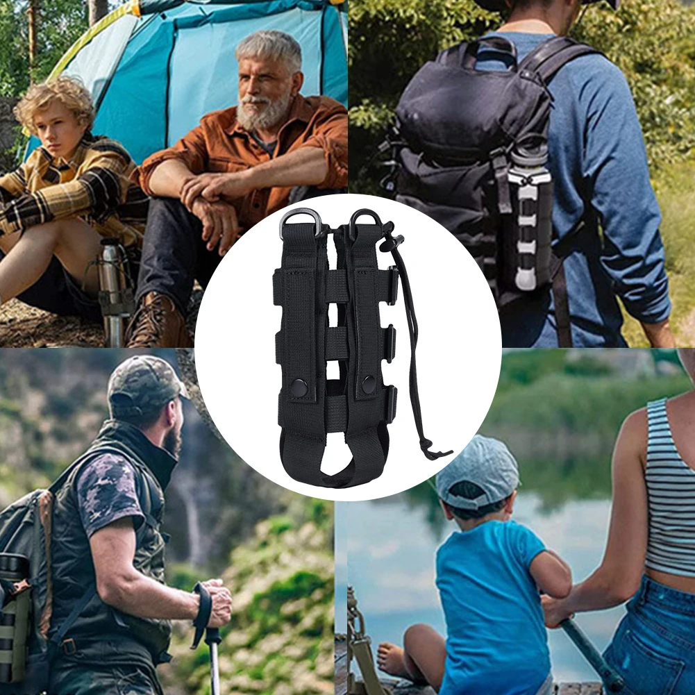Molle Water Bottle Bag Multi-Purpose Camping Water Bottle Holder Pouch Travel Water Kettle Carrier for Hiking Travelling Camping