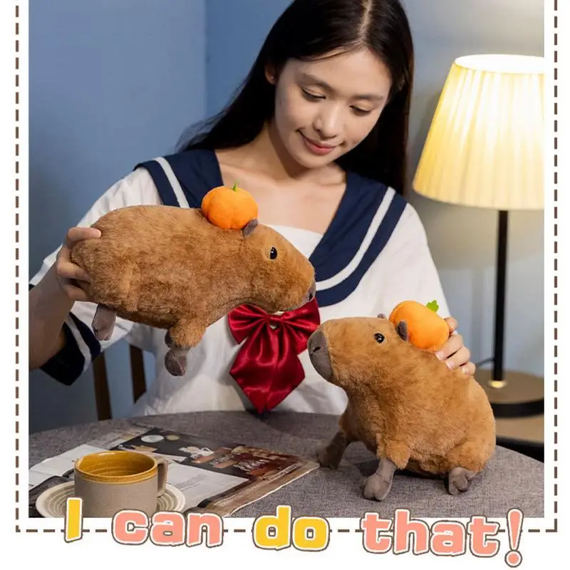 Cute Capybara Plush 11.81-Inch Ultra Soft Stuffed Toy Capybara Home Decor Odorless Kids Stuffed Animals Realistic Animal