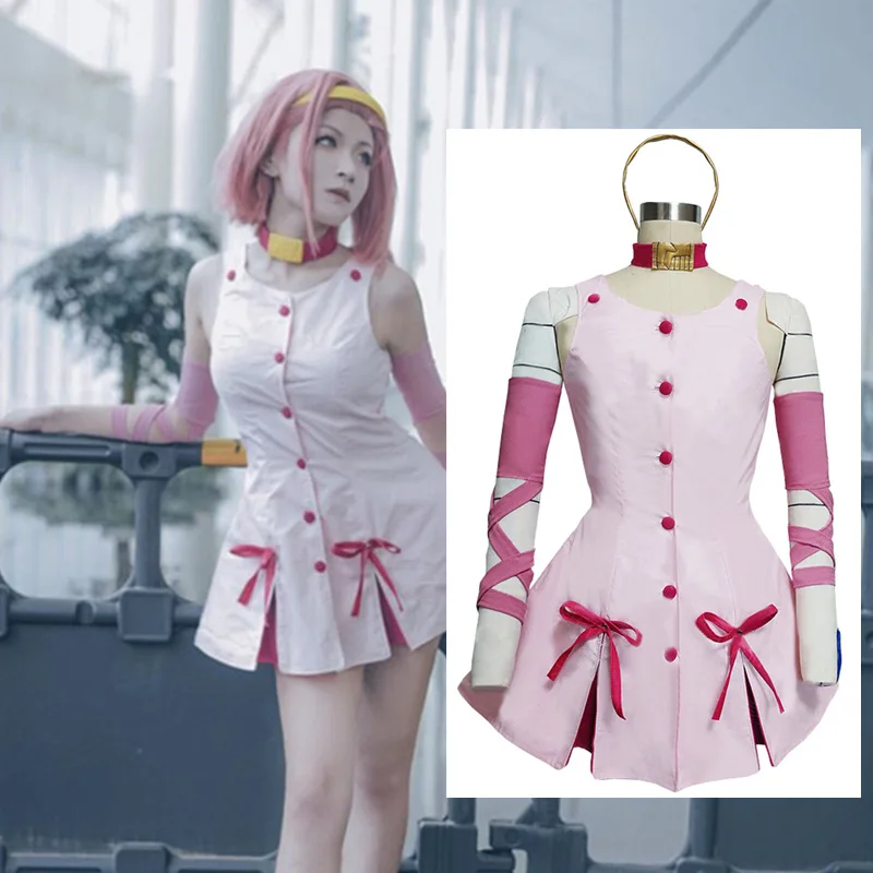 JoJo Ives Arre Adventure Anime Cosplay Costume, Robe Rose, Cheveux pour Halloween, ixde Carnaval, Crossdressing, Reimi, SugimPain