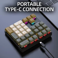 K33 Mechanical Numeric Keypad Blue/Red Switch PBT Keycap APAYADO Compact Wired Numpad for Laptop Users Bankers Financial Traders 5