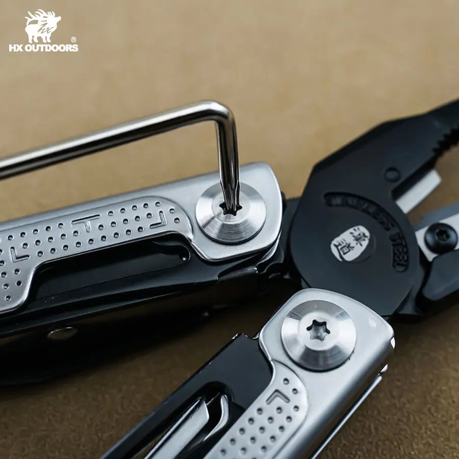 Imagem -04 - Outdoors Eagle Alicate Multifuncional Camping Sobrevivência Multitool Alicate Dobrável Tesoura Chave de Fenda Bits Serra de Caça hx