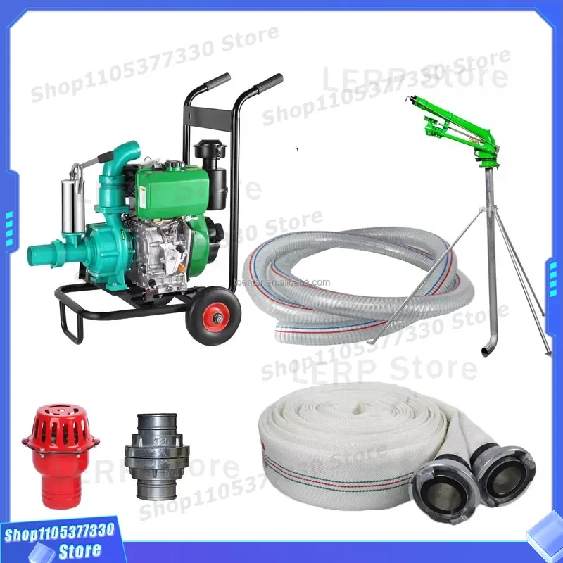 Garden Farm Sprinkler System Set with Pump Motor Remote Monitoring Water Conservation Irrigation Kit for Agriculture Lawn