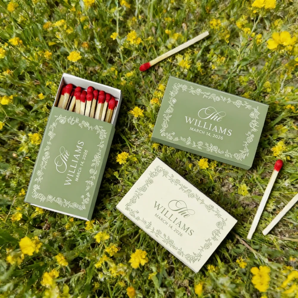 sage-green-floral-wedding-matchboxes-personalized-the-perfect-match-custom-favors-for-guests-bridal-shower-gifts