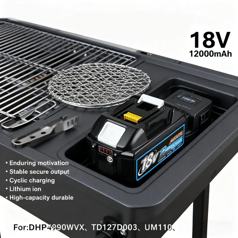 

12.0Ah 18V Genuin Cycling charging Lithium-Ion for MAKITA Electric tool for DGA404 DDF487 DTW700C BL1860B BL1850B & More