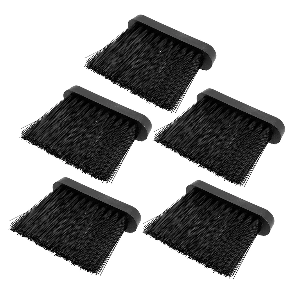 5 pcs Fireplace Brush Set Mini Hearth Broom For Ash Dust Cleaning Tool Handheld Soft Bristle Replacement Head