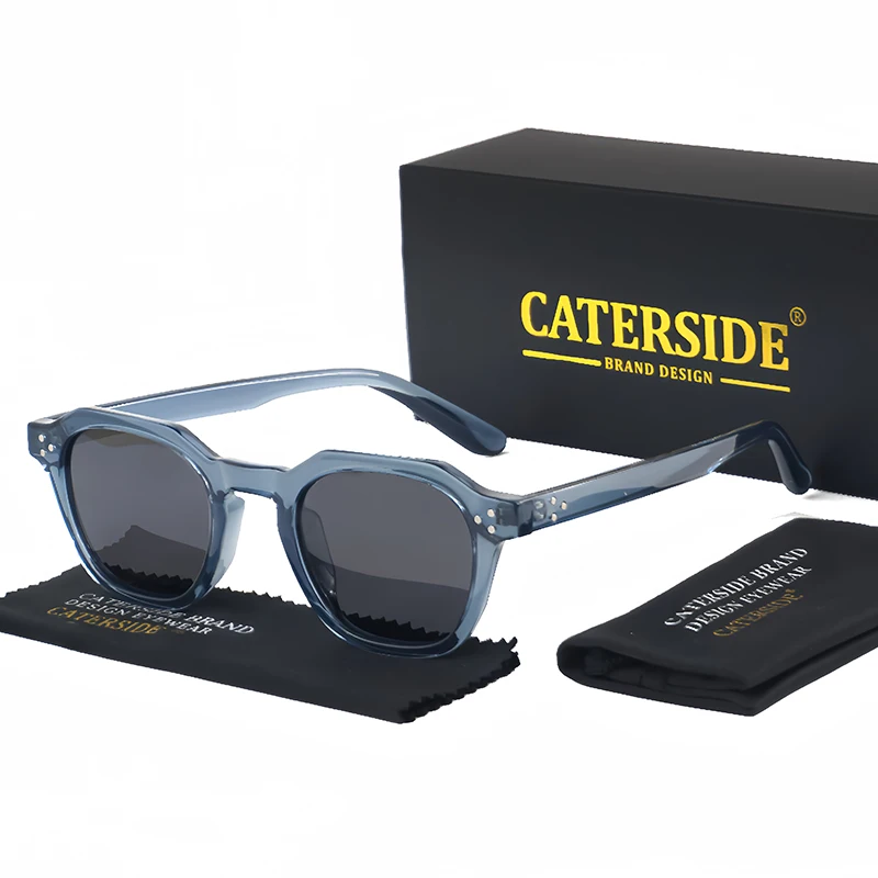 CATERSIDE Retro Polarisierte Sonnenbrille Männer Ultraleicht TR90 Rahmen Polygon Frauen Sonnenbrille Im Freien Hohe Qualität Reise Brillen – Detail 9