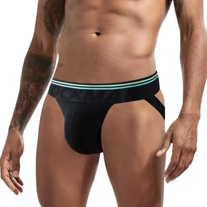 Jockmail enge männliche Cuece, Unterwäsche Jockstrap Cotton atmrede Mesh Jock Homme Erotik Slip Herren Draht Schwulen Penis -Tasche 10 Hauptverkäufe Cueca mit Penisbuch - №5