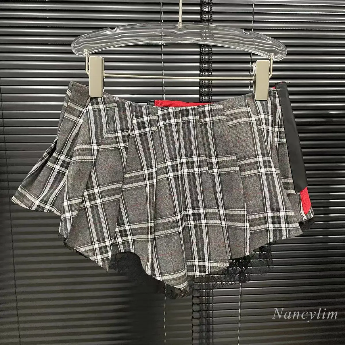 2024 Summer New Patchwork Design Short Skirt Women's Punk Niche Pleated Skirt Hot Girl Style Super Mini Skirts