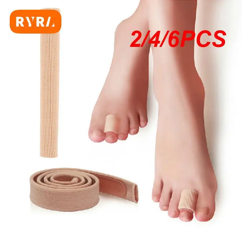 2/4/6PCS Pedicure Comfortable Versatile Finger Long-lasting Protection Silicone Ultimate Pain Relief Foot Care Tube Protector