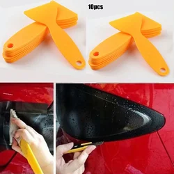 10Pcs Car Film Tools Yellow Scraper Glass Window Cell-Phone Film Plastic Small Scraper Lamp Film Triangle-Scraper Accessories