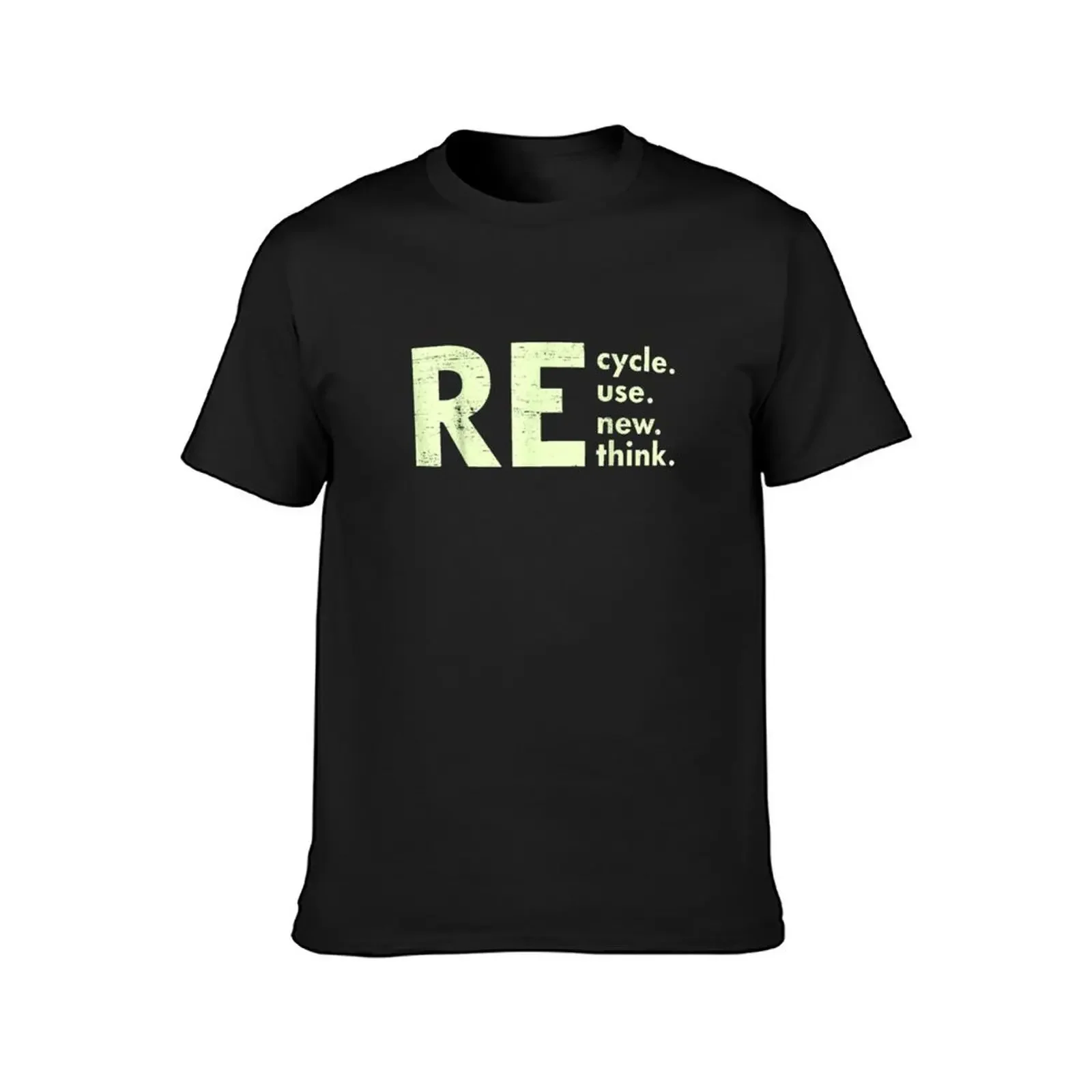 Recycle use new think T-Shirt designer shirts custom shirt plus size clothes street wear black t-shirts for men