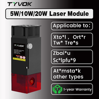 TYVOK 10W Power Laser Head 5W Laser Module 450nm Blue Light TTL for Engraving Wood Cutting DIY Tools 20W Optical Laser Head