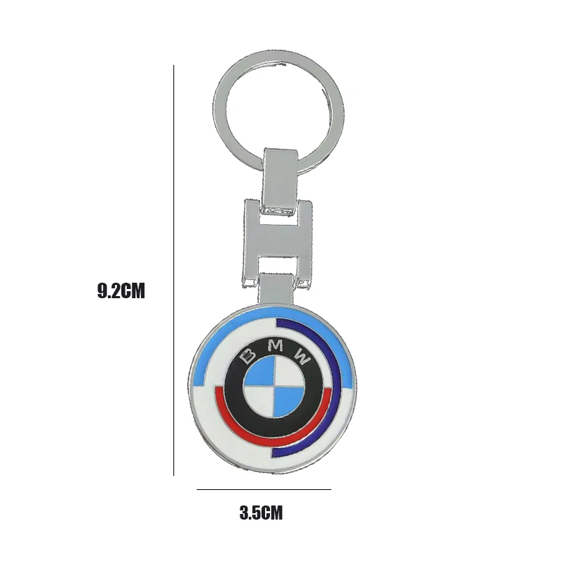 3D Metal/Leather Car Logo Key Chain Keyring Auto Interiors Accessories For BMW E46 E90 E60 F30 F10 X1 X2 X3 X5 X4 X6 X7 G30 G20