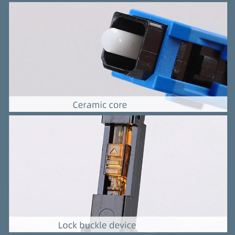 20Pcs SC/UPC Fiber Optic Fast Connectors Pre-Buried Quick Connector Fiber Assembly Adapters For Field Installation