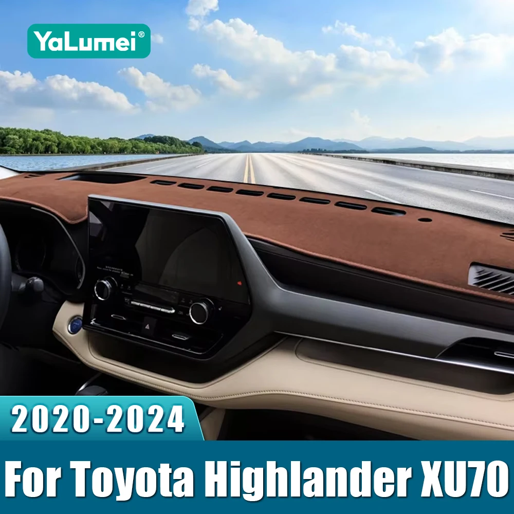 

Для Toyota Highlander XU70 Kluger 2020 2021 2022 2023 2024 крышка приборной панели автомобиля коврик для приборной панели солнцезащитный козырек нескользящая накладка аксессуары