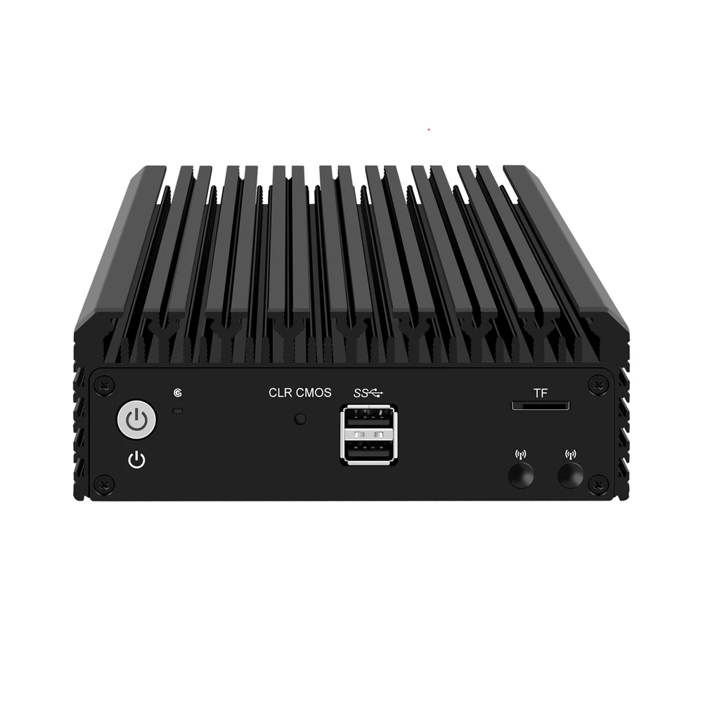 HUNSN Micro Firewall Appliance,Mini PC,Intel N200,RJ34,pFsense,Mikrotik,OPNsense,VPN,Router PC,GPIO,TF Slot,HDMI,DP,4xLAN