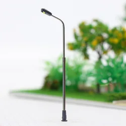 Miniature 3V Led Light Model Scale 1:75-1:500 Metal Street Lamp for HO Railway Scene Materials Diorama Kits 15Pcs/Lot