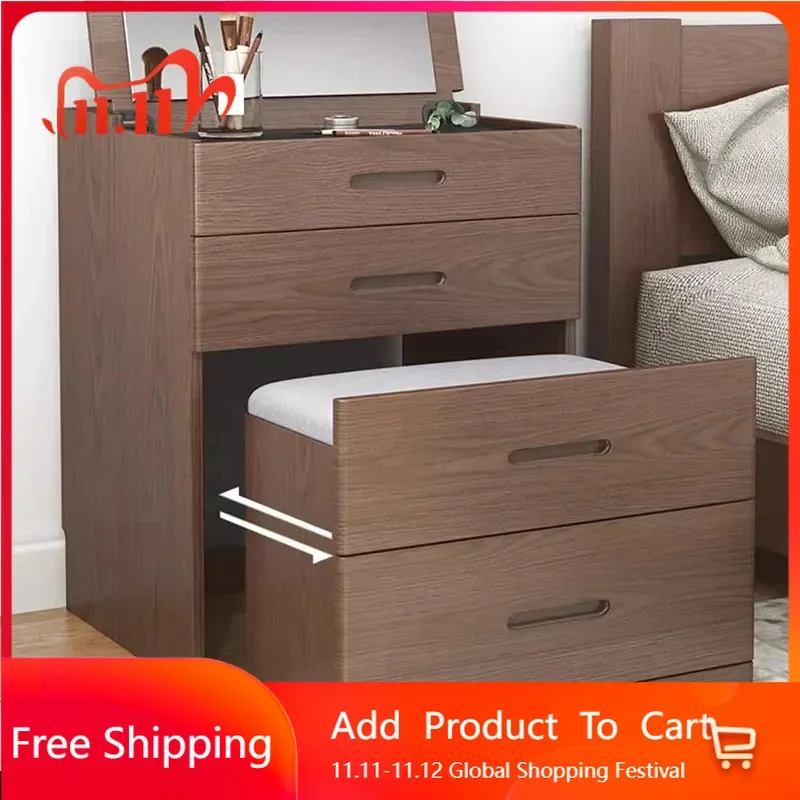 

Роскошный деревянный туалетный столик для квартиры, минималистичный современный туалетный столик для хранения косметики, Vestidores, постмодернистская мебель