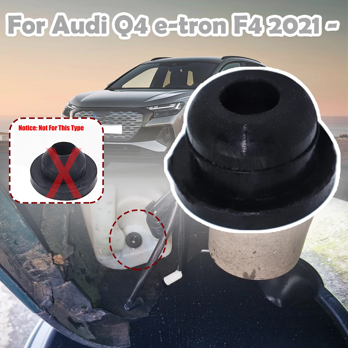 Car Windshield Washer Headlight Pump Seal Water Reservoir Gasket Grommet Mount Cap Plug For Audi Q4 e-tron F4 2021 - Q7 Q5 Q3 Q2