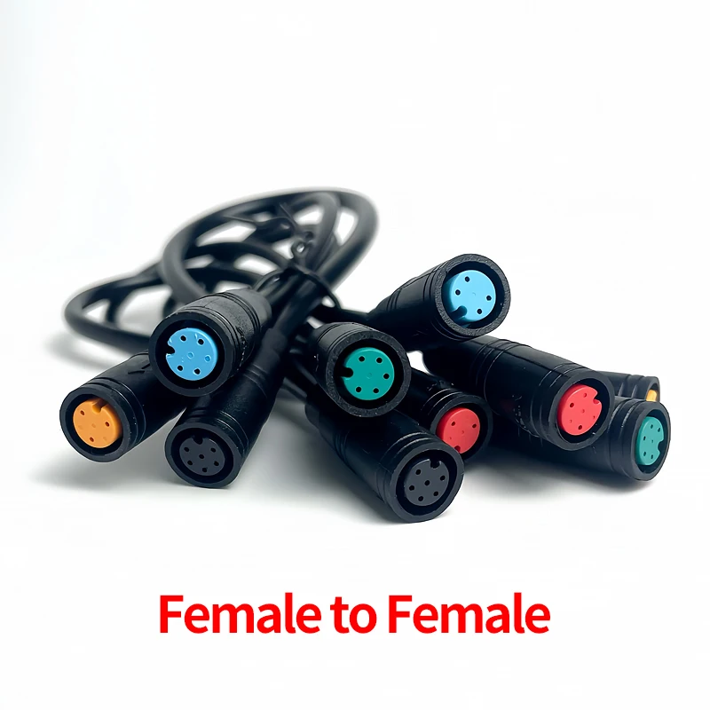 E-Bike Waterproof M8 Y Splitter 1 to 2 Connector 2-8 Pin Male Female Plug for BAFANG BBS01 BBS02 BBSHD Brake Sensor