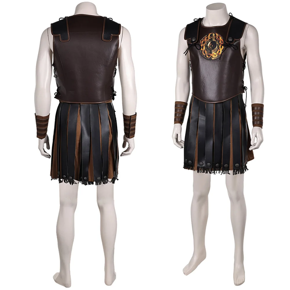 Fantasia Lucius Cosplay Breastplate Battle Suits 2024 Movie Gladiator Disfraz Costume Adult Men Halloween Carnival Party Clothes