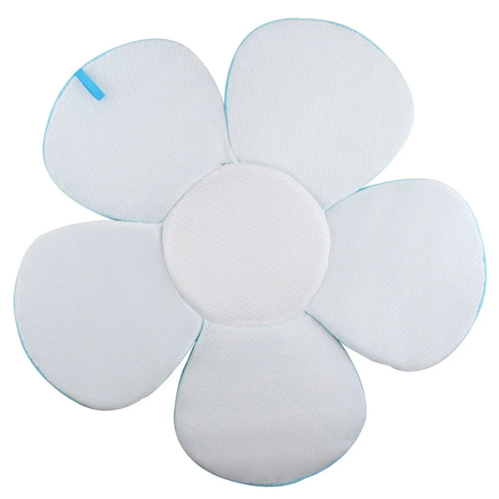 1pcs-newborn-bath-tub-pad-flower-shaped-non-slip-infant-shower-cushion-baby-bath-support-cushion-safety-light-blue