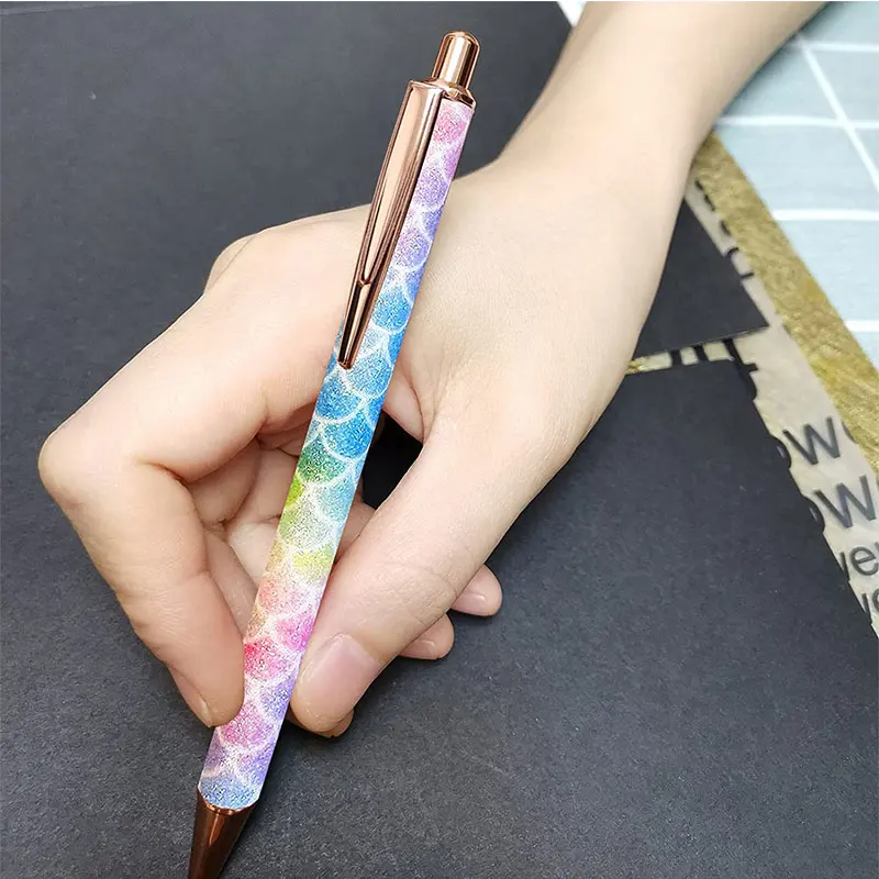 Glitter Air Release Weeding Tool Pin Pen Vinyl Installation, Anti-Slip Weeding Pen for Vinyl, Retractable Vinyl Weeding Pen