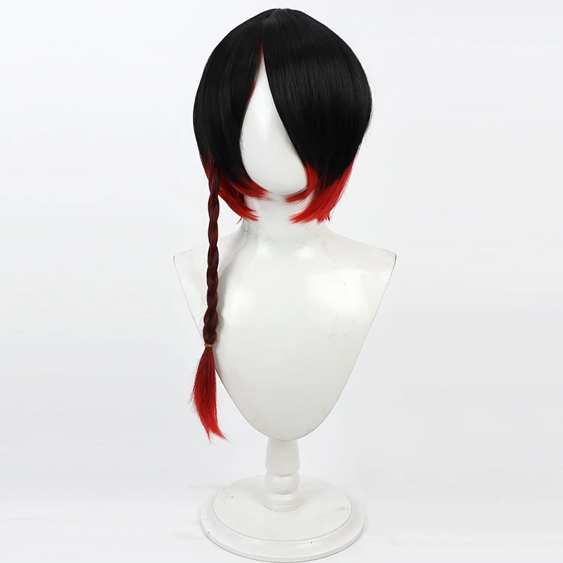 อะนิเมะ ผู้ช่วยปีศาจและแมวดำ - วิกผมคอสเพลย์ของยูฮา ชินฮาระ อุปกรณ์ประกอบฉากงานปาร์ตี้ฮาโลวีน งานคาร์นิวัล ผมสังเคราะห์ + หมวกคลุมผม