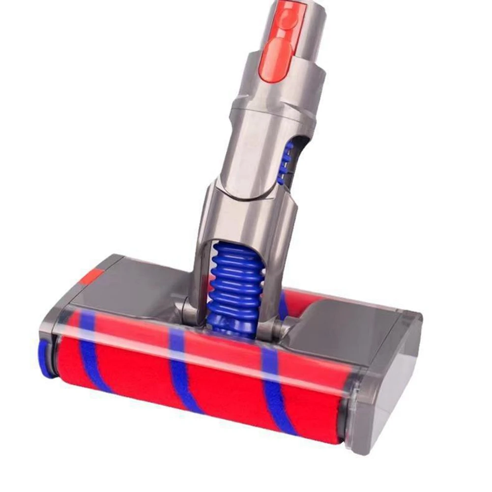 

ABBK-Electric Floor Brush Soft Pile Double Roller Brush For Dyson V8 V7 V10 V11 V15 Vacuum Attachment Roller Suction Head