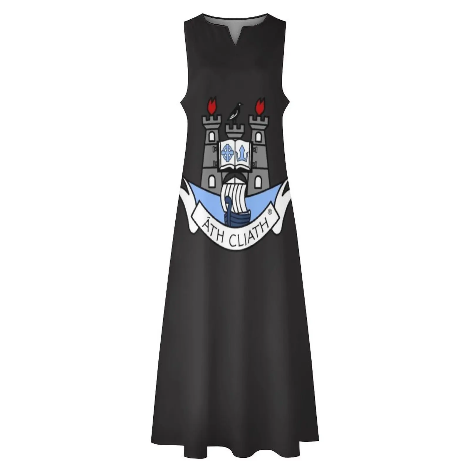 Dublin Gaa Logo T-Shirt langes Kleid Abendkleider Frauen Kleidung Neuankömmlinge Sommerkleid ung für Frauen