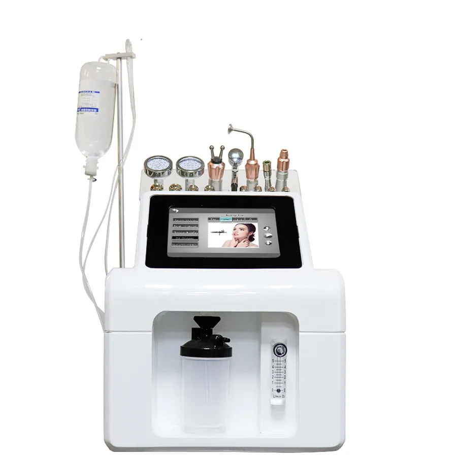 

9 In 1 Crystal Microdermabrasion Diamond H2o2 Water Aqua Peeling Hydra Oxgen Facial Hydro Skin Scrubber Machine