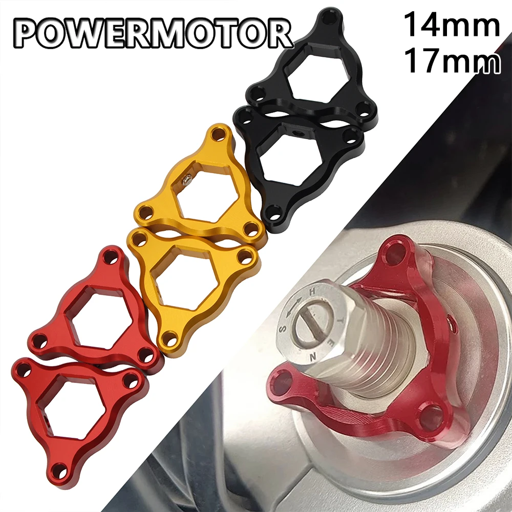 14MM 17MM Motorrad Zubehör Federgabel Vorspannungseinsteller für KTM Honda Yamaha Kawasaki CNC Aluminium Innendurchmesser