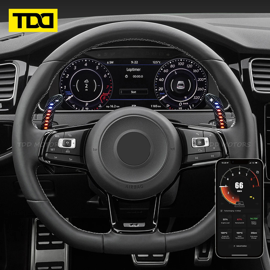 TDD LED Magnetic Paddle Shifters for Volkswagen GTI Golf 7 Golf R MK7/7.5 VW GTI Scirocco