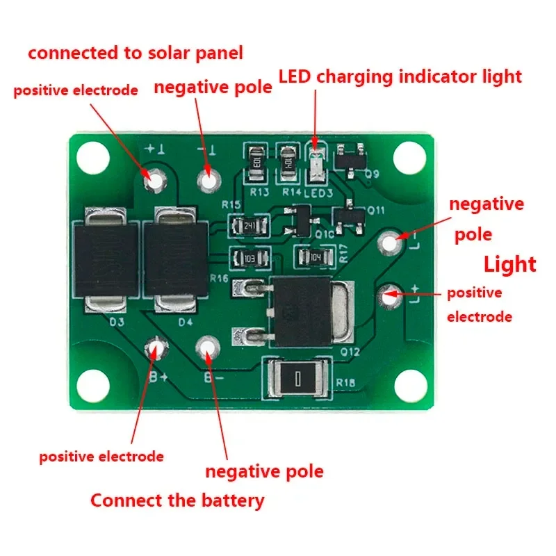 Solar light circuit control panel Solar lawn light 3-24V lithium lead-acid battery lamp automatic control panel