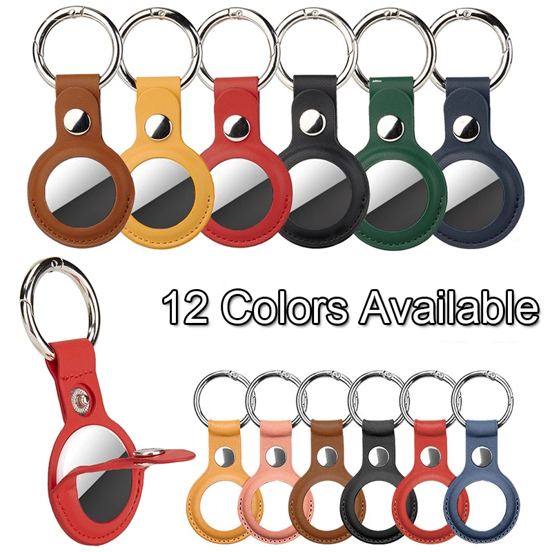 

1 Pc For Apple Airtags Case Leather Keychain Protective For Airtag Tracker Locator Device Anti-lost For airtag air tag Case